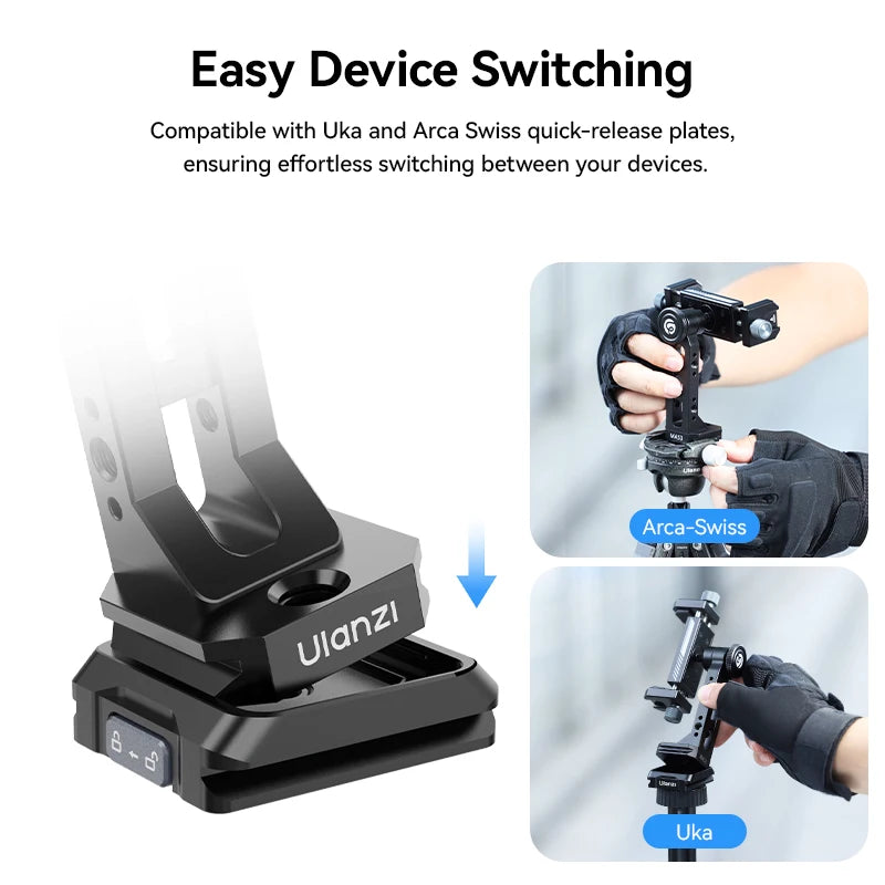 Ulanzi M053 Arca Swiss Phone Mount - Quick-Release with Ball Head