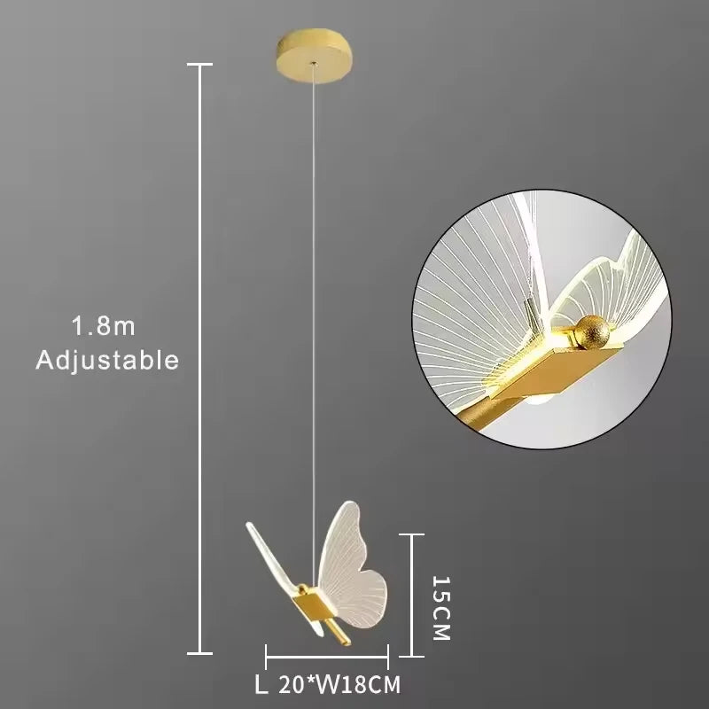 Luxury Modern Acrylic Butterfly Spiral Chandelier - Elegant Home Lighting