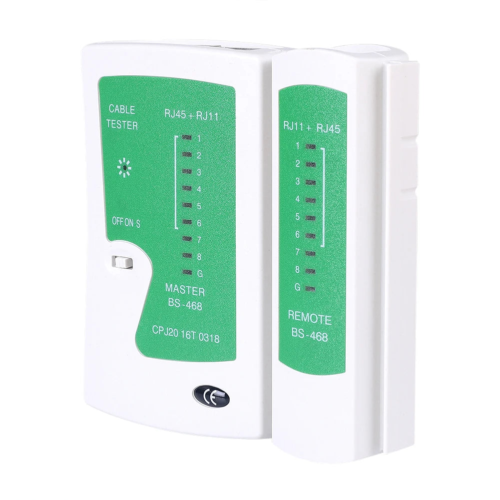 Portable Ethernet Cable Tester for RJ45/RJ11 - Reliable Network Diagnostics