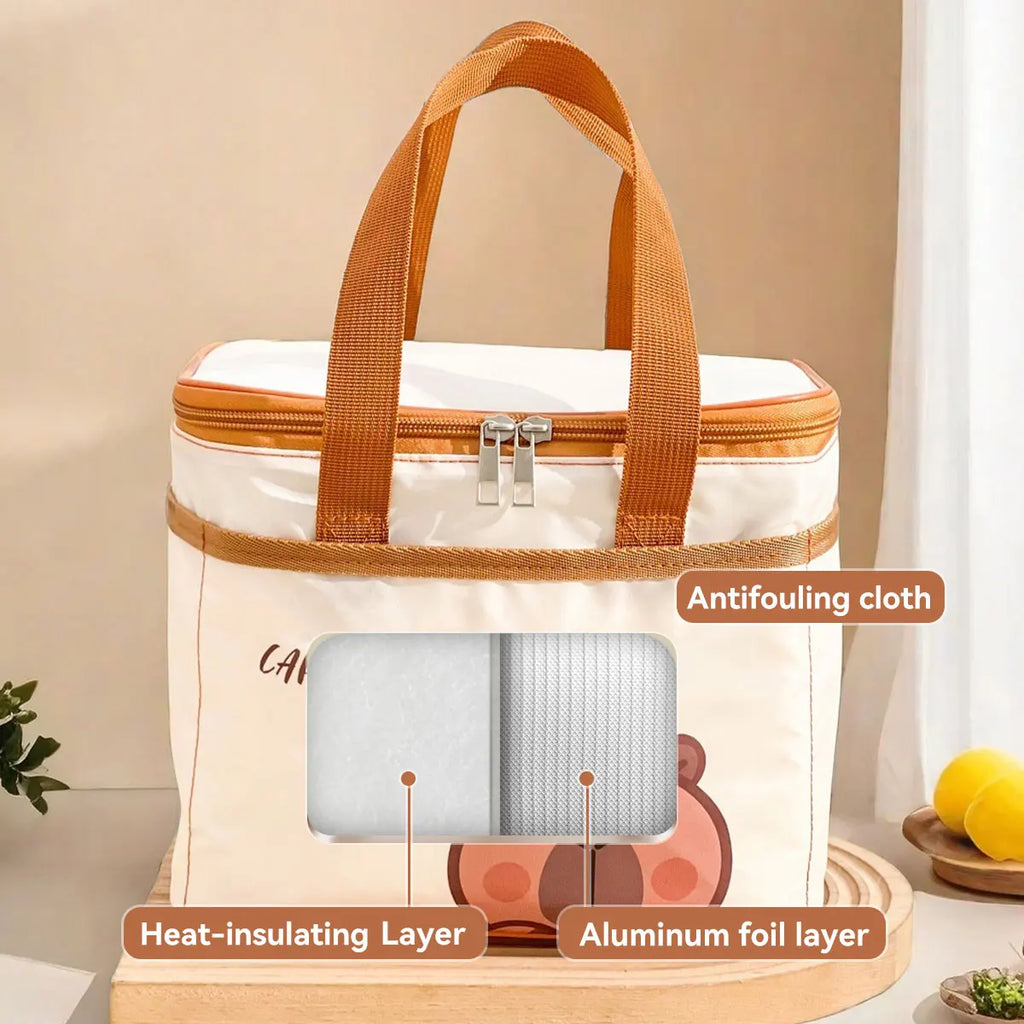 Capybara Thermal Insulated Lunch Bag - Kids & Students