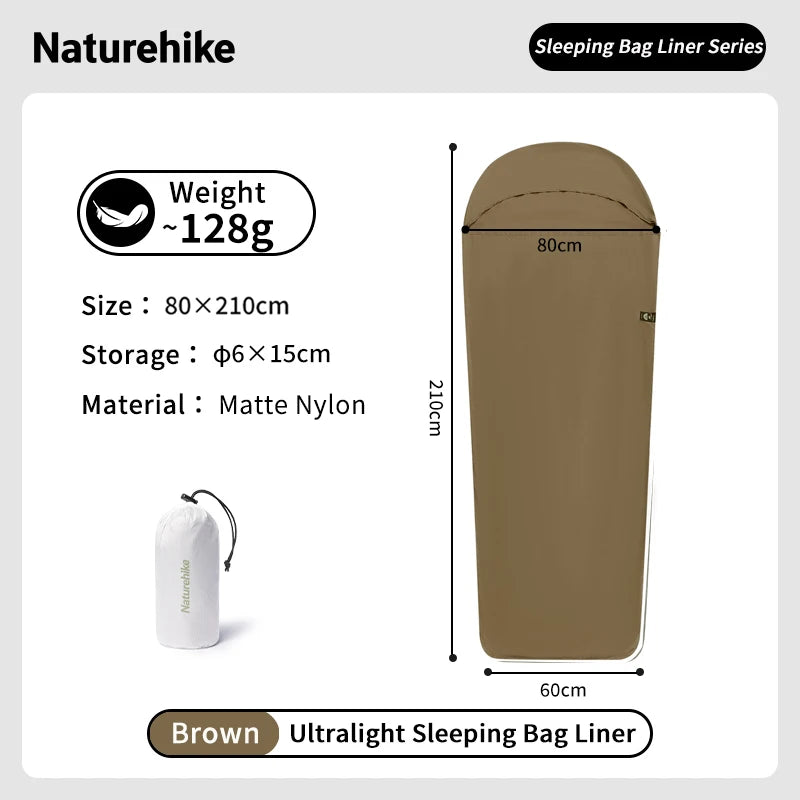Naturehike Ultralight Stretch Mummy Sleeping Bag Liner for Travel