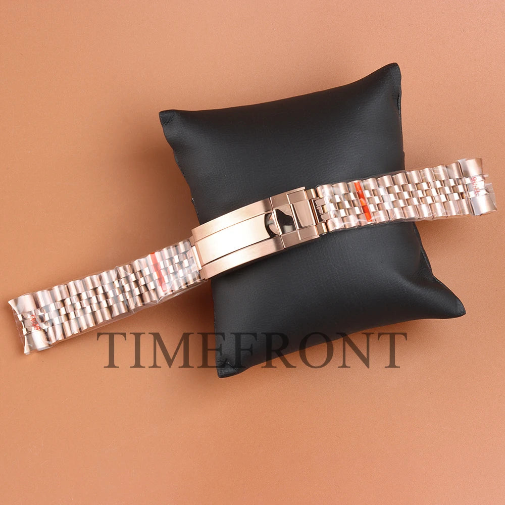 Stylish 20mm Stainless Steel Watchband - Rose Gold/Black/Gold