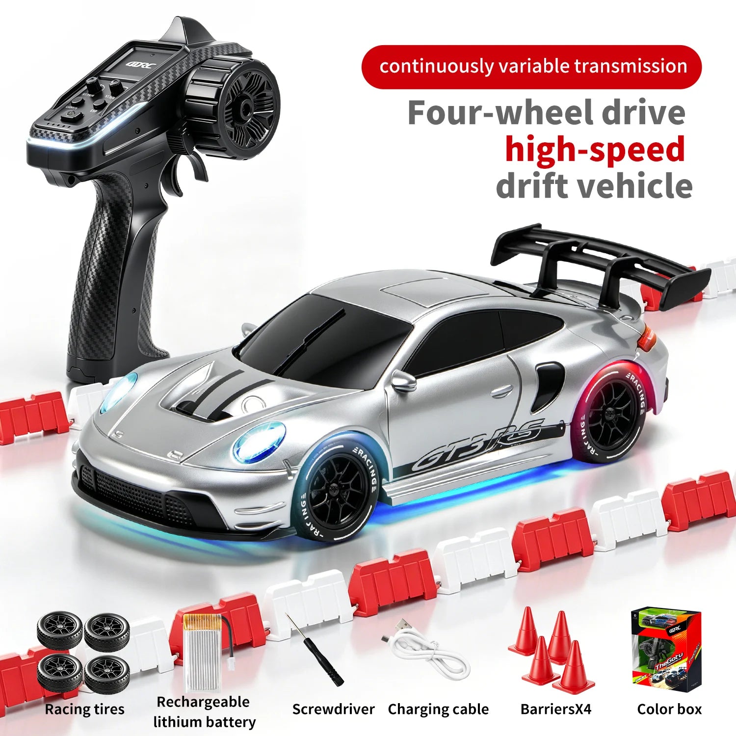 4DRC Mini RC Racing Car - 4WD Pocket Drift 1:43 High-Speed Toy
