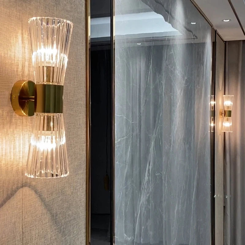 Luxurious Gold LED Wall Lamp for Bedroom & Living Room Lighting