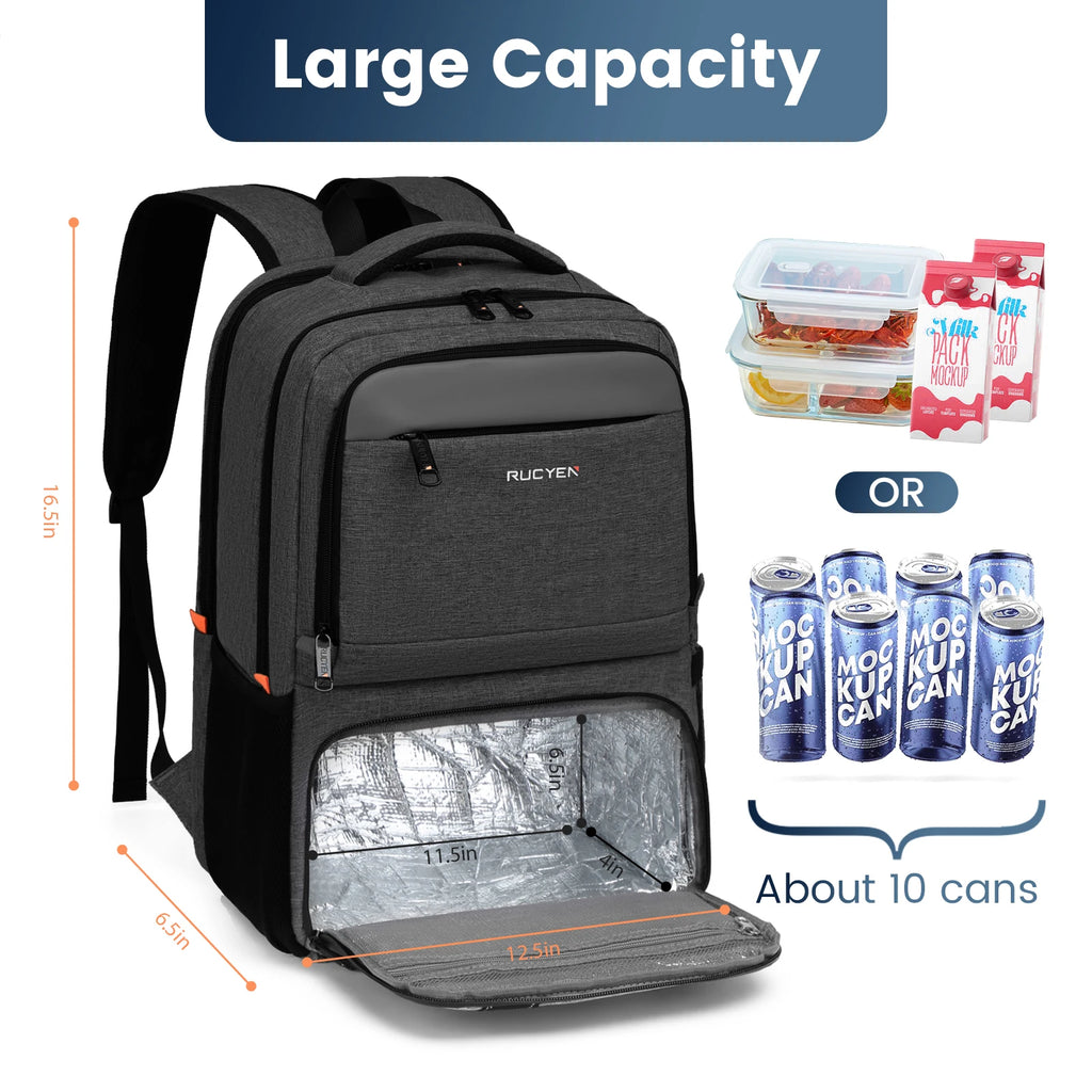 Insulated Backpack Cooler - Large Capacity Picnic & Travel Bag