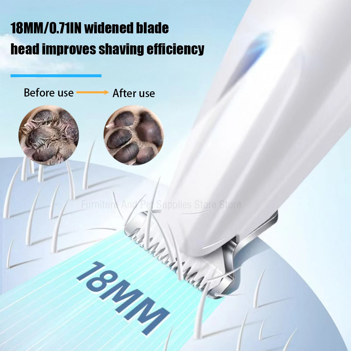 LED Waterproof Dog Paw Trimmer - Efficient & Safe Pet Grooming