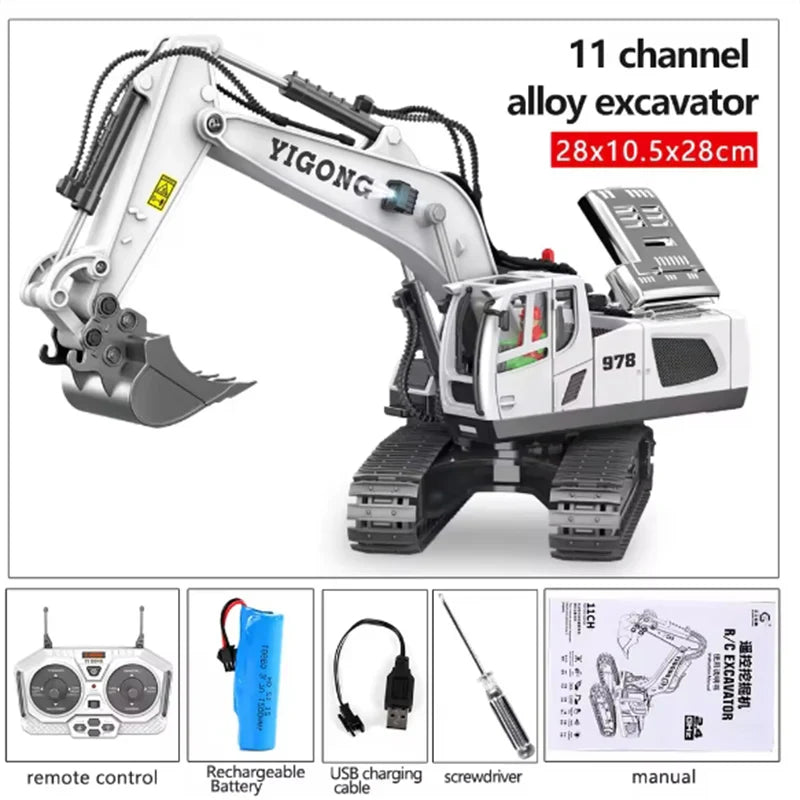 Remote Control Excavator Toy - Educational Fun for Kids