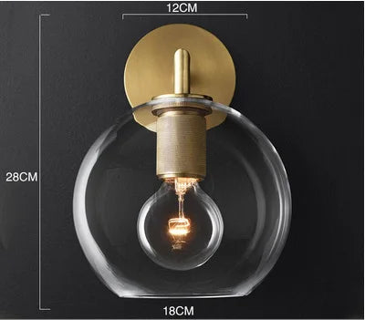 Modern Bronze LED Wall Lamp - Scandinavian Design for Bedroom & Living Room