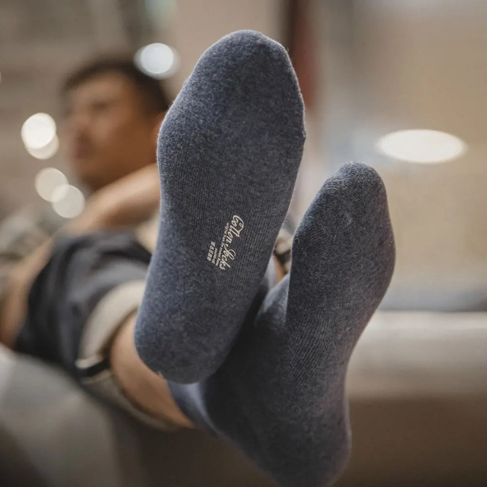 Maden Men's Mid-Calf Printed Socks - 3 Pairs, Breathable & Non-Slip
