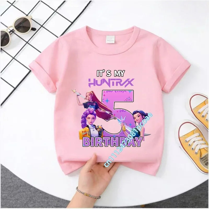K-Pop Demon Hunters T-Shirt - Fun Summer Tee for Kids 7-13