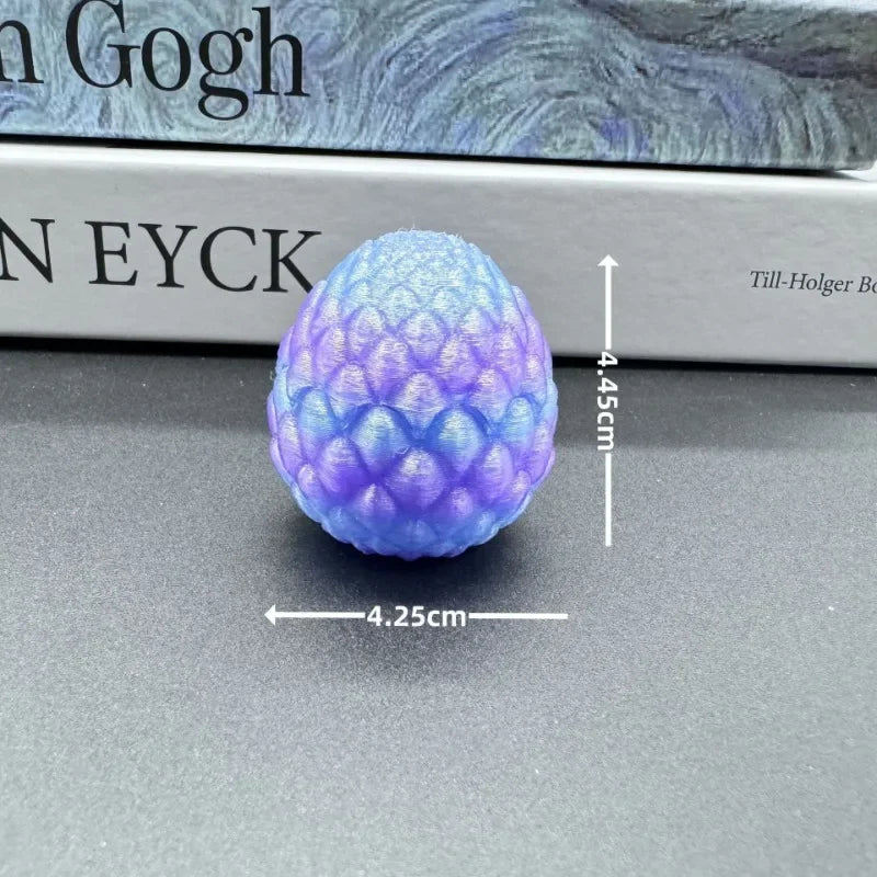 Artistic 3D Printed Dragon Egg Statue - Unique Home Decoration