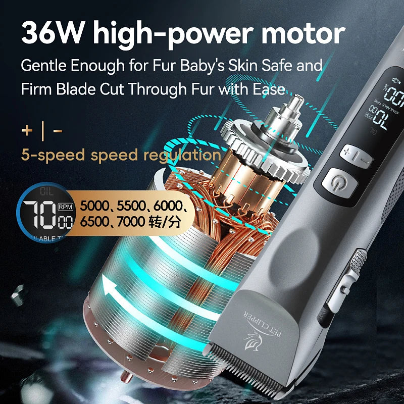 Fenice Cordless Rechargeable Pet Clipper - Professional Grooming Tool