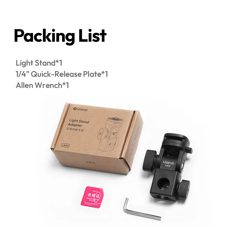 Ulanzi LA04 Adjustable Light Stand Adapter for Photography