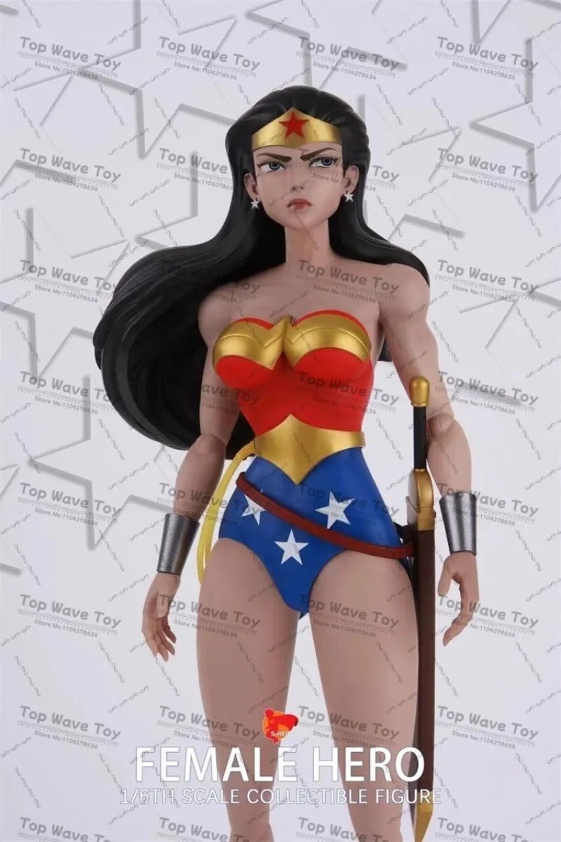 Bandai 1/6 Scale Female Soldier Action Figure - Eye Movable Hero Doll