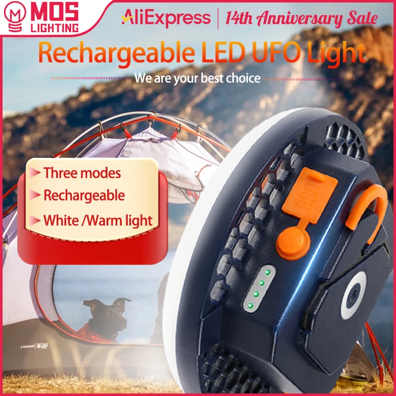 MOSLIGHTING Rechargeable LED Lantern - Ultimate Portable Camping Light