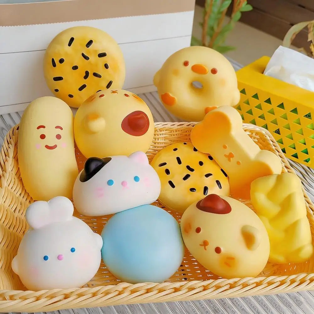 Cute Slow Rebound Bread Squeeze Toy - Stress Relief Fidget Prop