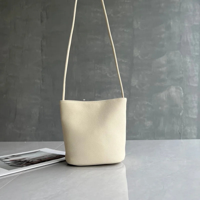 Versatile Women's Bucket Bag | Premium Cowhide Leather Crossbody