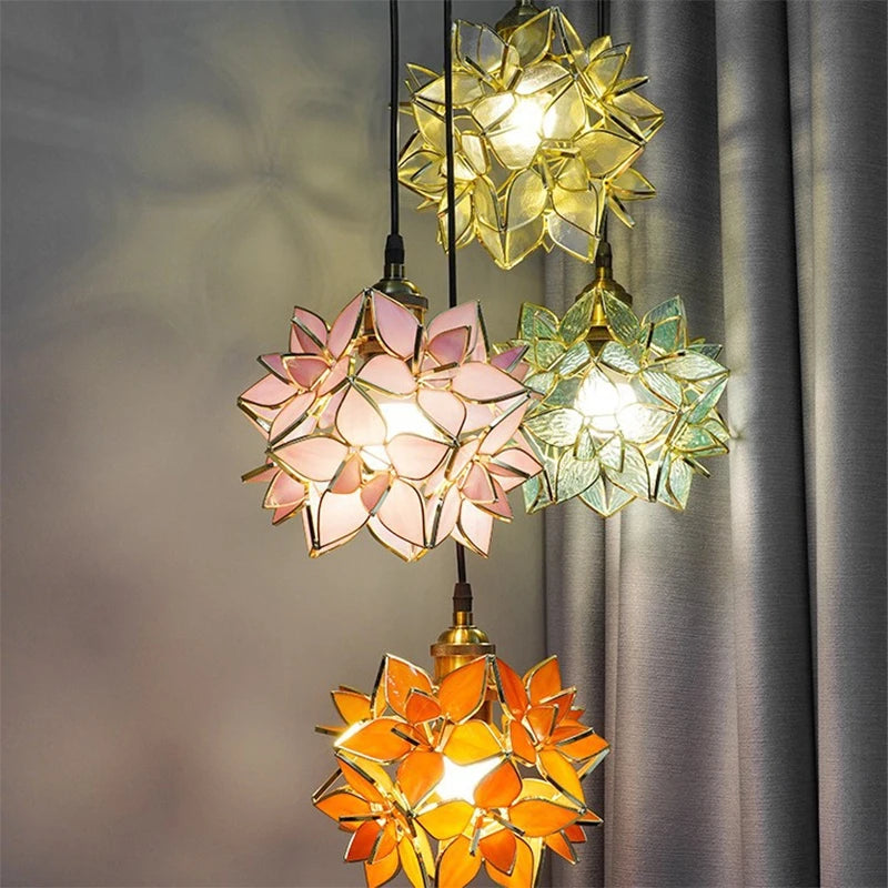 Nordic Copper Glass Pendant Light - Stylish LED Fixture for Home