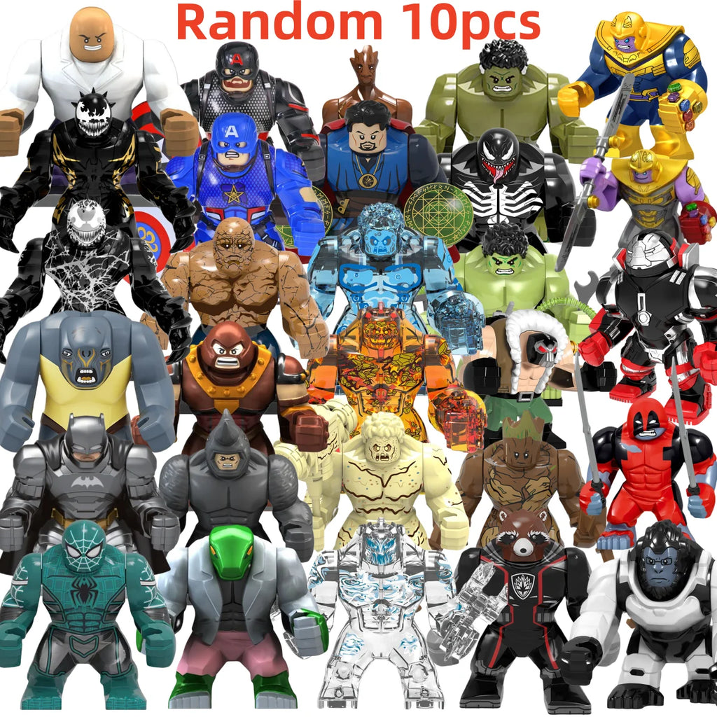 Blind Box Mini Building Blocks Superhero Figures Gift Set