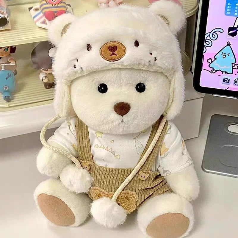 30cm Plush Teddy Bear - Handmade Kawaii Doll for Creative Dress Up