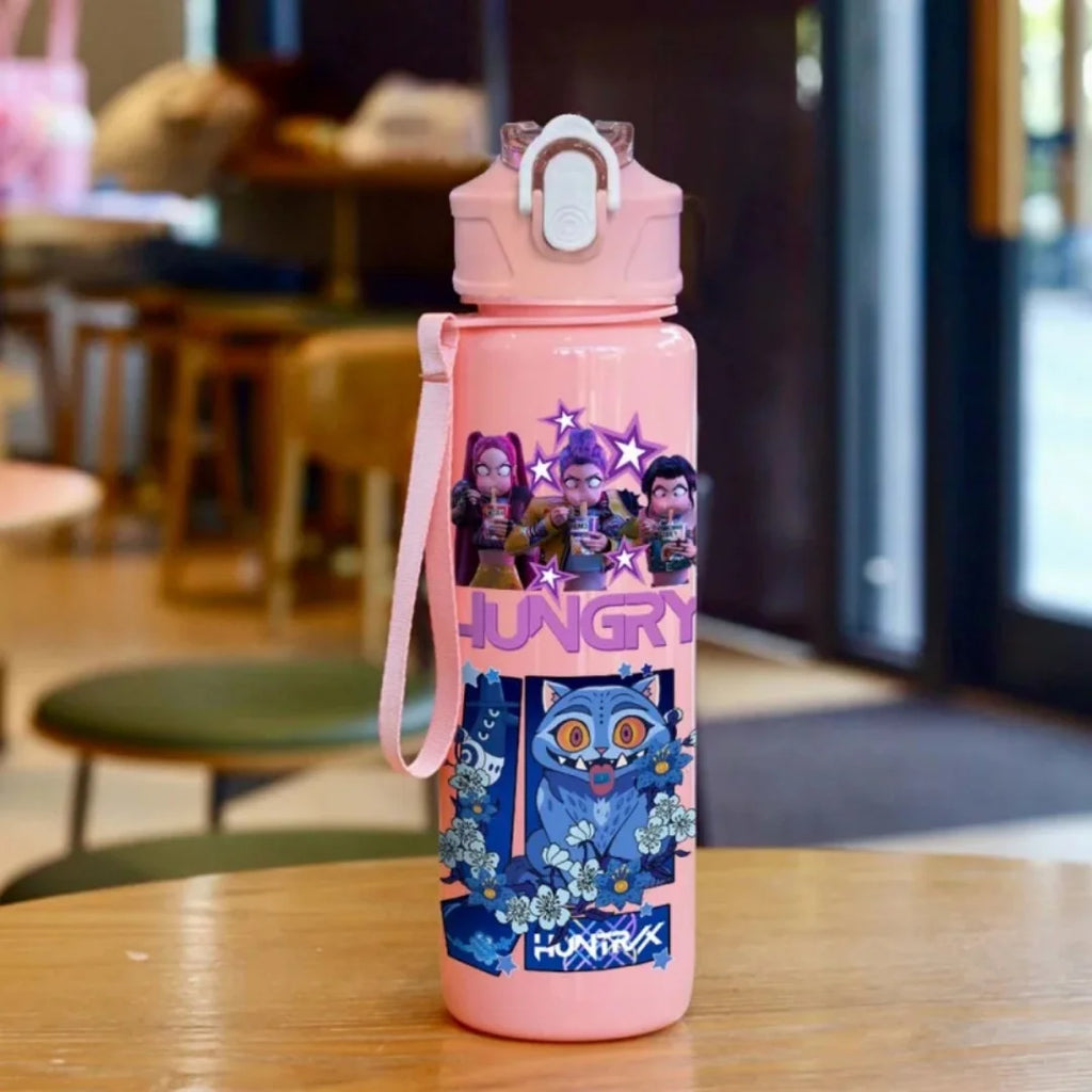 Fun 3D Printed Cartoon Water Bottle - Portable, Leakproof, 750ml