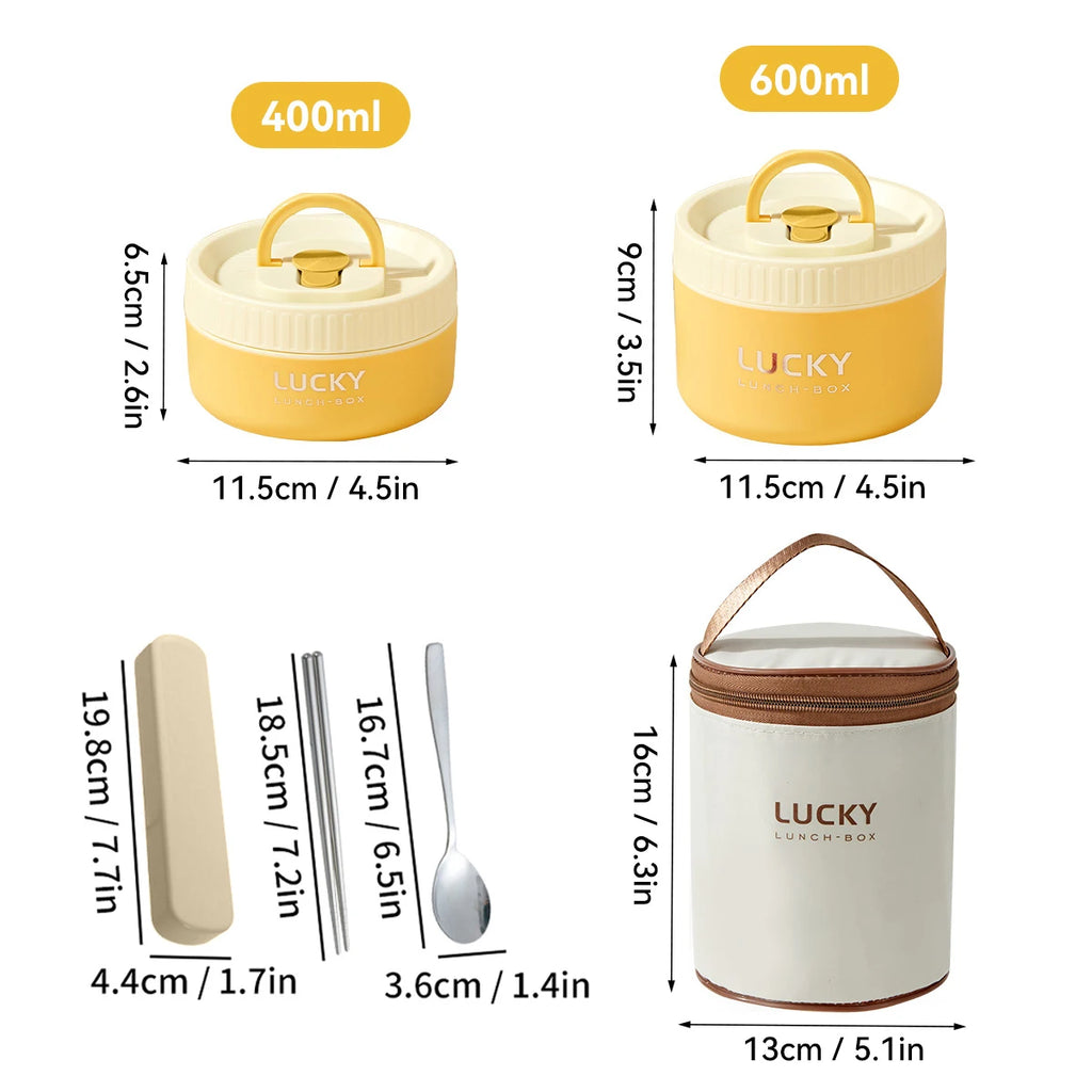 Insulated Bento Lunch Box - Double Layer Leak-Proof Container