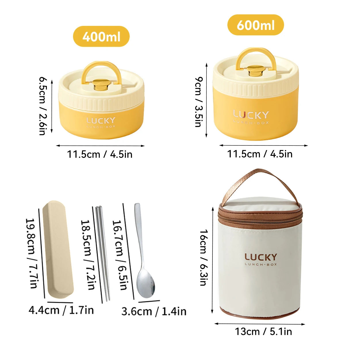 Insulated Bento Lunch Box - Double Layer Leak-Proof Container