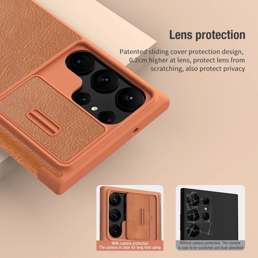 Nillkin Qin Pro Flip Leather Case for Galaxy S23 Ultra & S23+