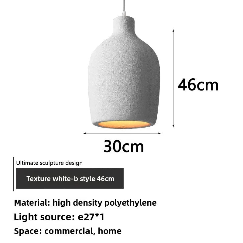 Elegant Japanese Wabi Sabi LED Pendant Lamp for Dining & Kitchen