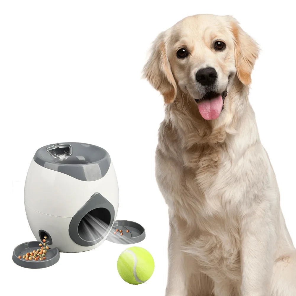 Interactive Dog Ball Launcher & Treat Dispenser for Small Dogs
