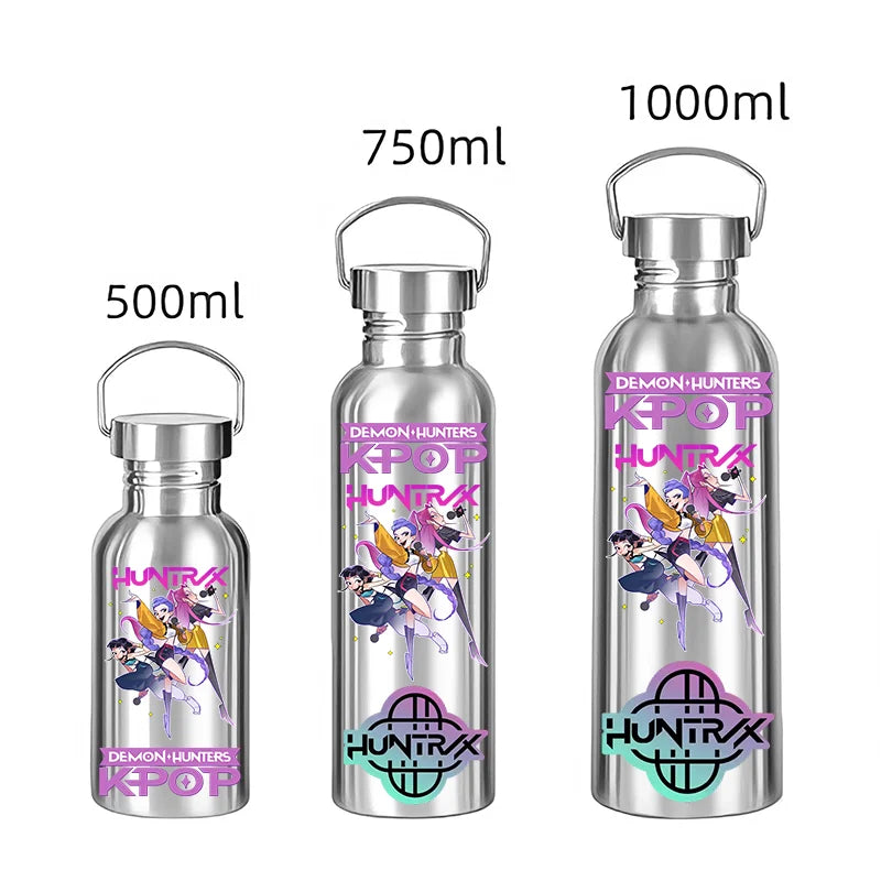 KPop Style Stainless Steel Water Bottle - 500/750/1000ML