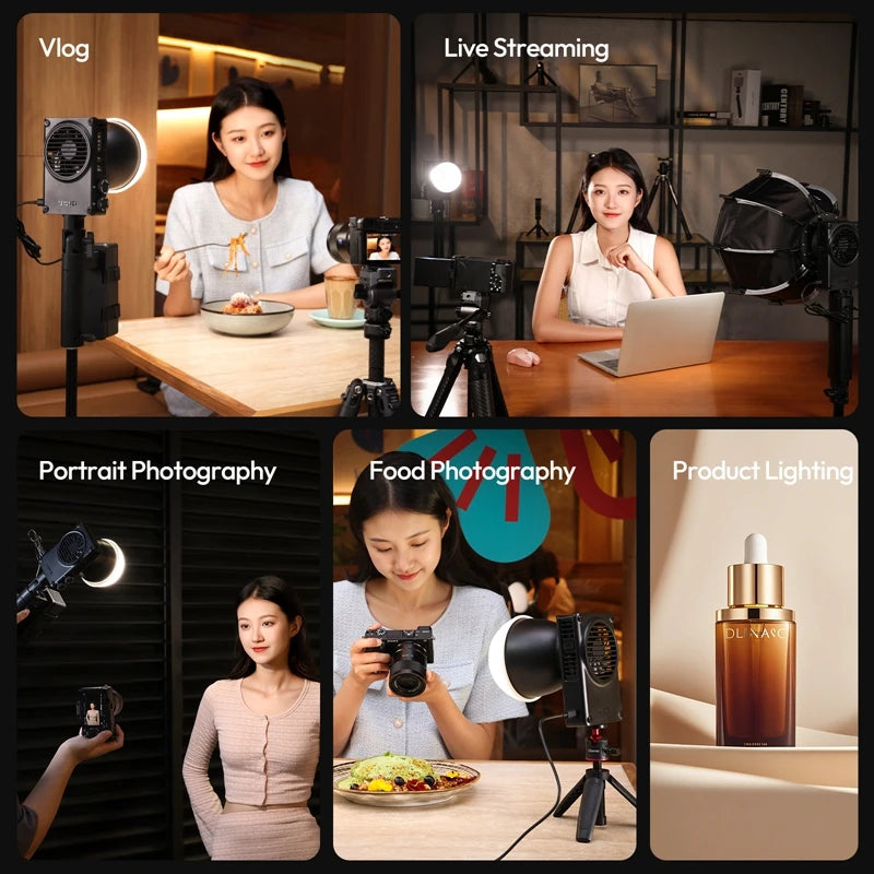 Ulanzi C01 100W Bi-Color COB Light with Cooling Fan for Vlogging