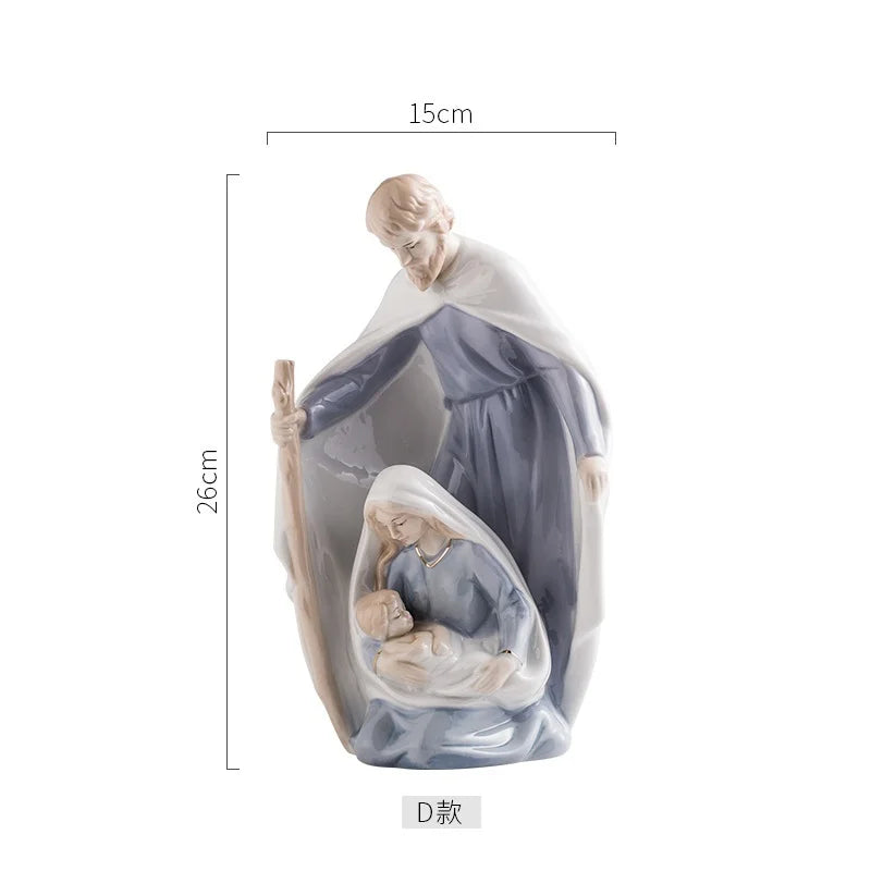 Elegant Madonna Resin Sculpture - Spiritual Home Decor Masterpiece