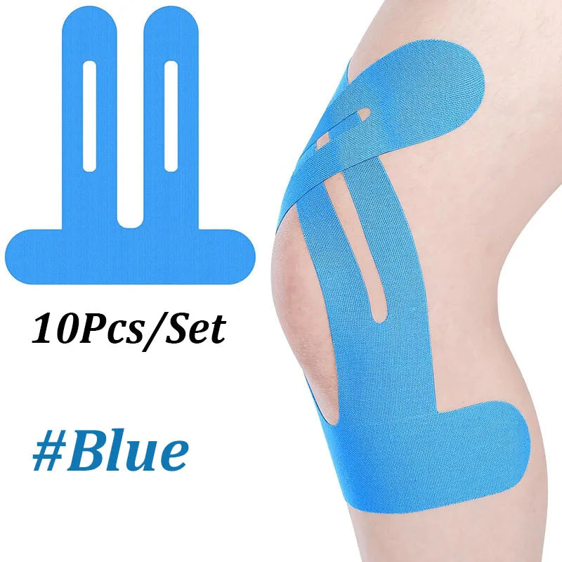 10PCS Kinesiology Tape for Knee Support - Waterproof & Breathable