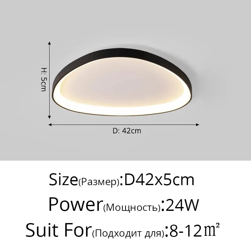 Sleek Modern LED Ceiling Light - Ultra-Thin Indoor Chandelier