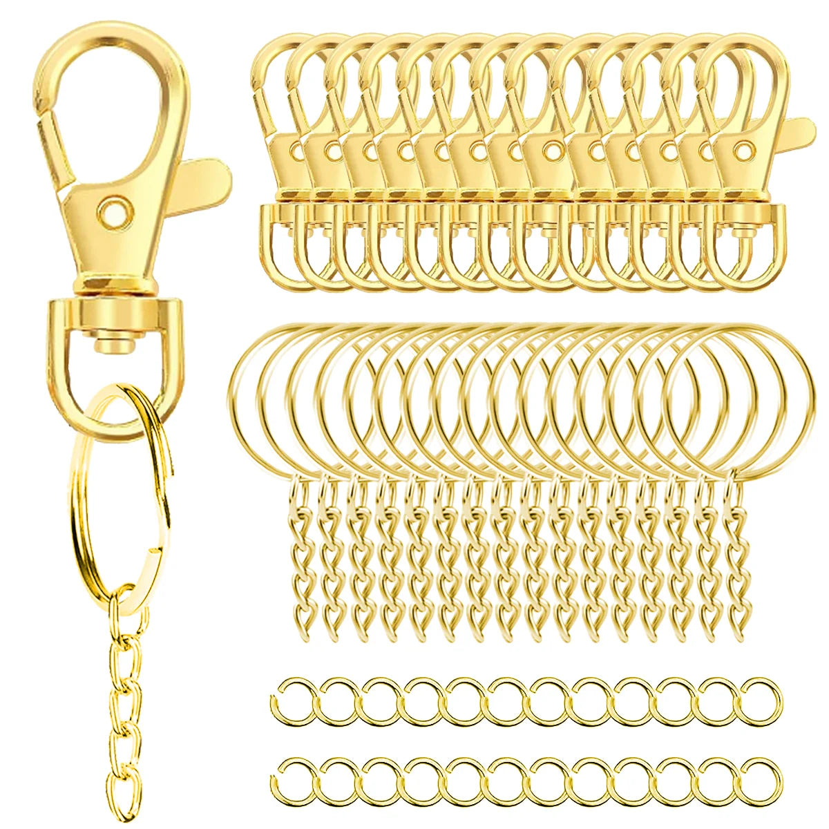 Zinc Alloy Keychains with Lobster Clasp for DIY Crafts & Bag Accessories