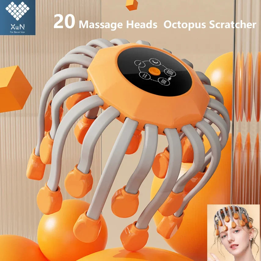 20-Head Red Light Scalp Massager – Stress Relief & Wellness