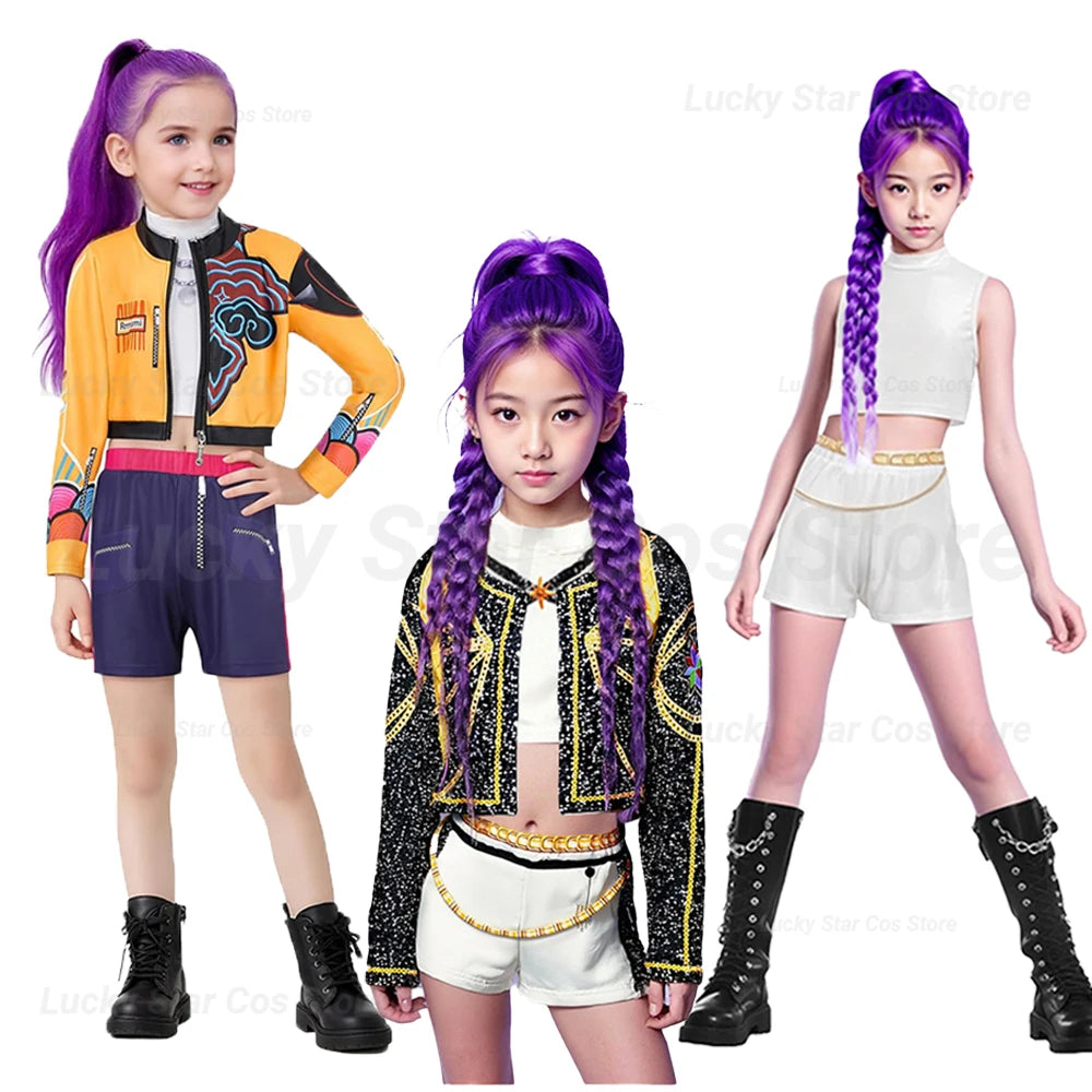 Rumi K-Pop Warrior Costume Set for Kids - Perfect for Cosplay & Fun!