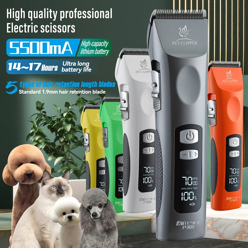 Fenice Cordless Rechargeable Pet Clipper - Professional Grooming Tool