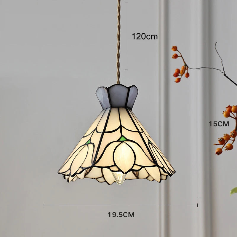Vintage Pendant Lamp - Colorful Glass Chandelier for Home Decor