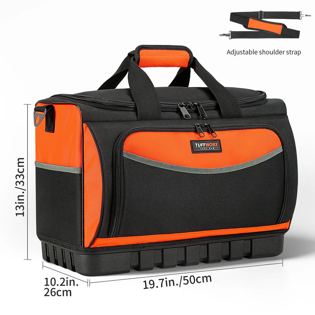 Heavy Duty Tool Bag Organizer with 18 Pockets & Adjustable Strap