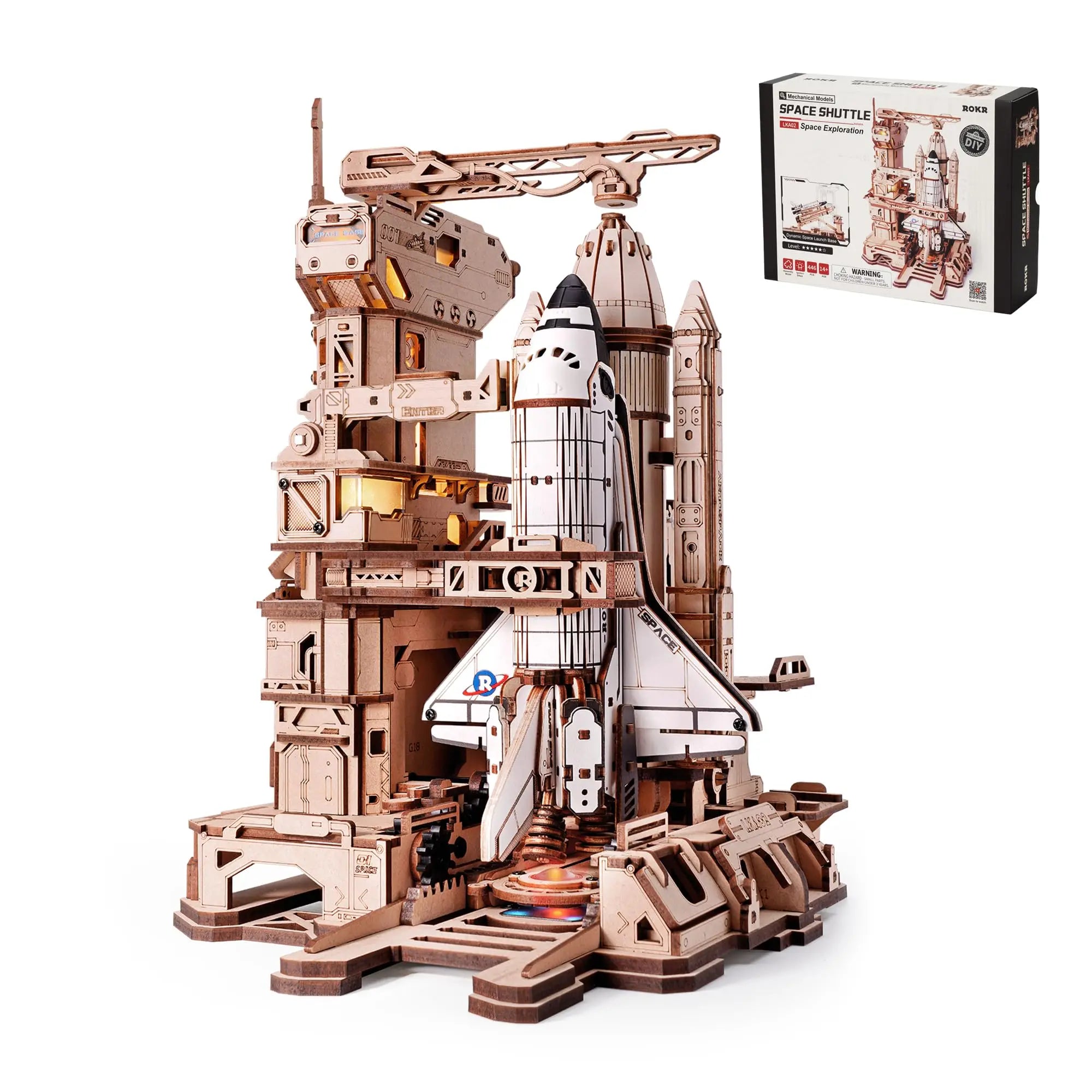 Robotime 3D Space Shuttle Puzzle - Dynamic Mechanical STEM Kit