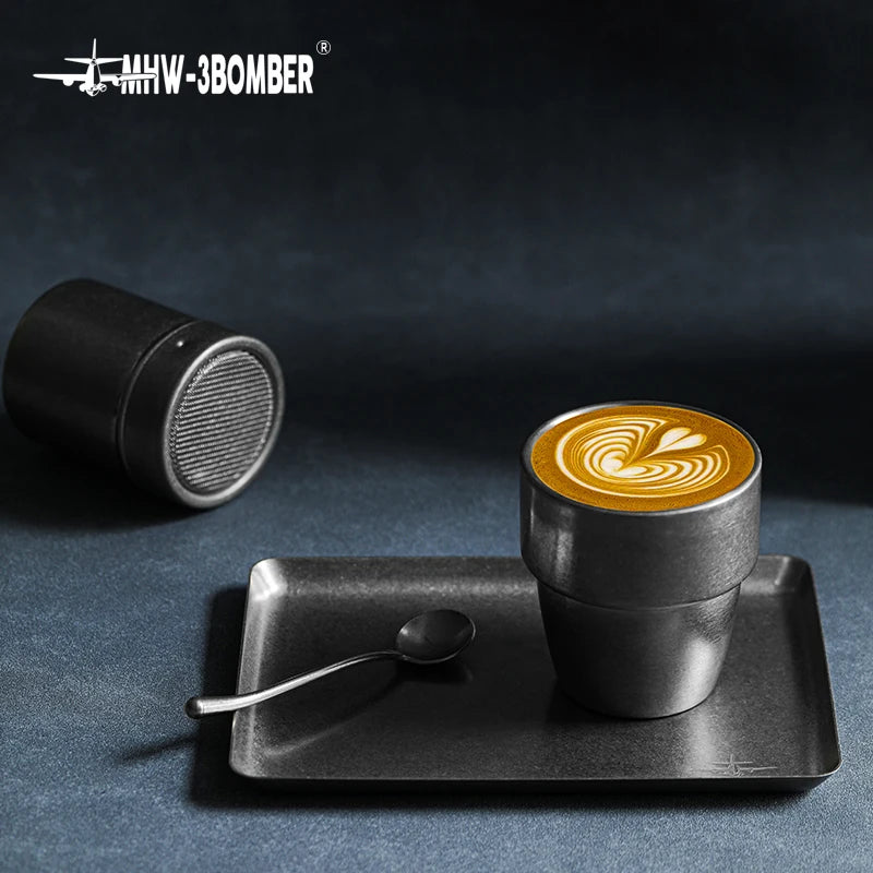 Stylish Stainless Steel Coffee Tray with Mini Fork - Perfect for Home & Travel