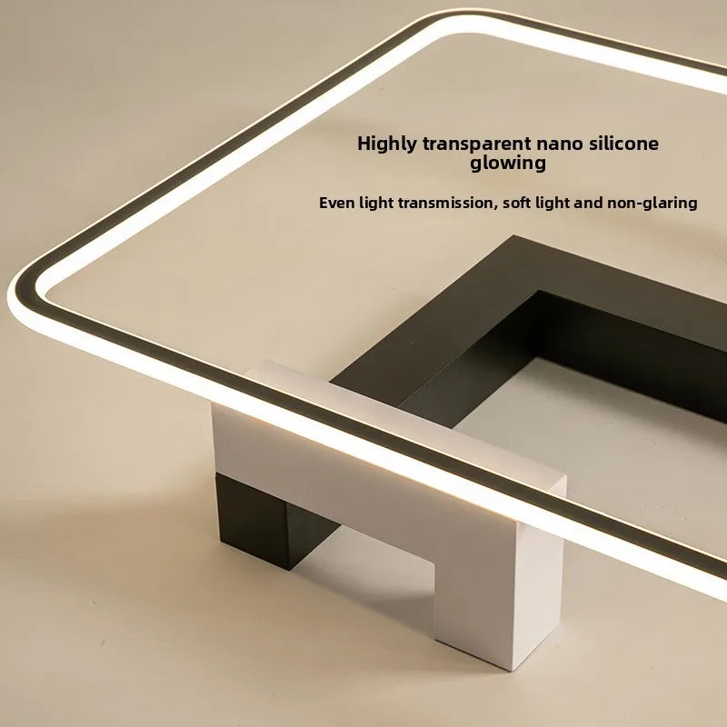 Modern Minimalist Square Ceiling Light | Dimmable 110W LED Fixture