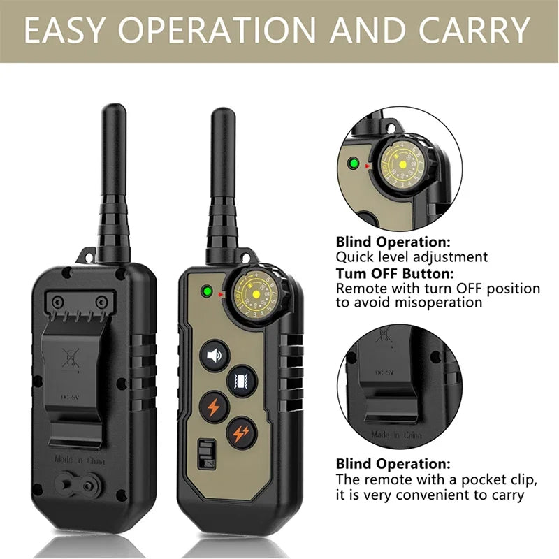 Rechargeable Electric Dog Training Collar - Vibration & Sound Control