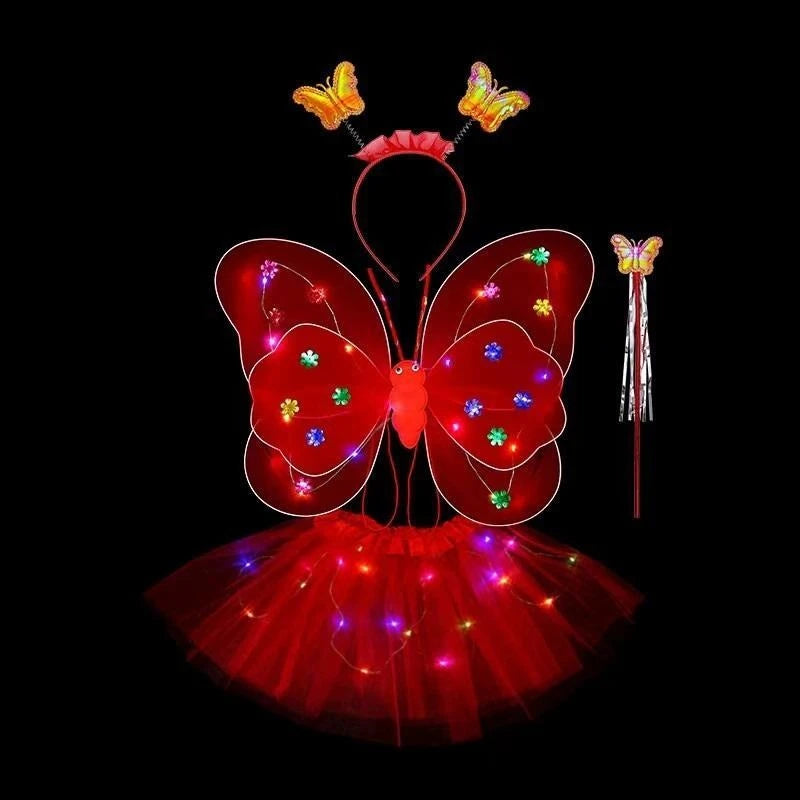 Luminous Butterfly Wings LED Costume Set – Enchanting Fairy Accessories