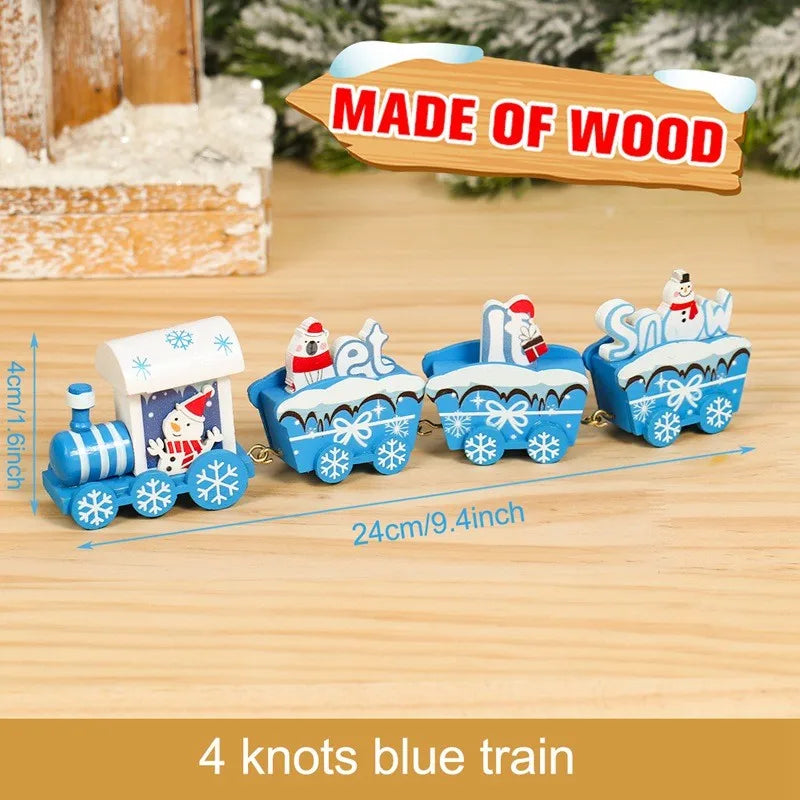 Christmas Train Ornament – Festive Wooden & Plastic Holiday Decor