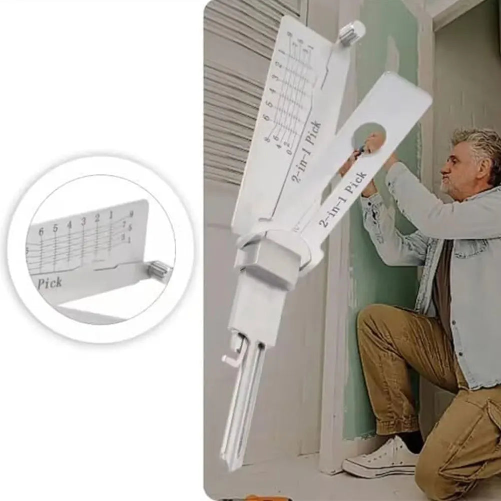 VODOOL 2-in-1 Stainless Steel Key Decoder and Pickup Tool Kit