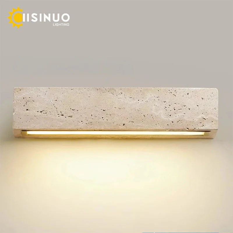 IISINUO Natural Stone LED Wall Lamp - Modern IP65 Porch Light