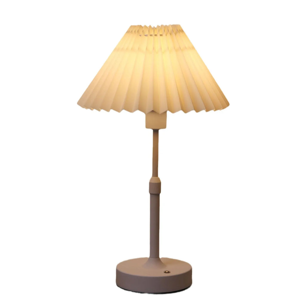 Rechargeable Touch Fabric Desk Lamp - E12 Bulb, 2700K, Modern Decor
